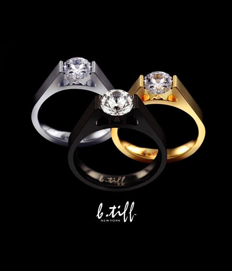 RG096W B.Tiff Tension .75 ct Round Solitaire Engagement Ring