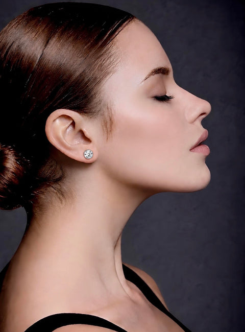 ER101RG B.Tiff Rose Gold 1 ct Solitaire Stud Earrings