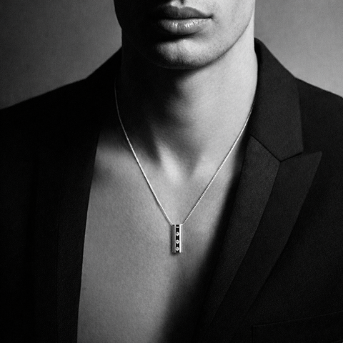 PT333W B.Tiff Hollowed Short Stick Pendant