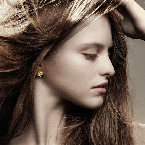 ER138G B.Tiff Gold Floro Earrings