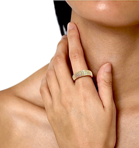 RG130W B.Tiff Three-Row Eternity Ring