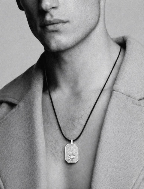 PT809W B.Tiff Meblo Dog Tag Pendant