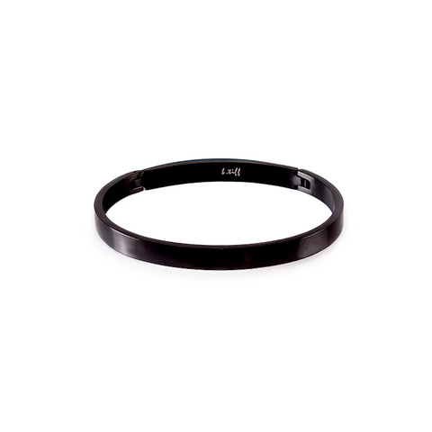 BG300B B.Tiff Simplicity Narrow Black Bangle Bracelet