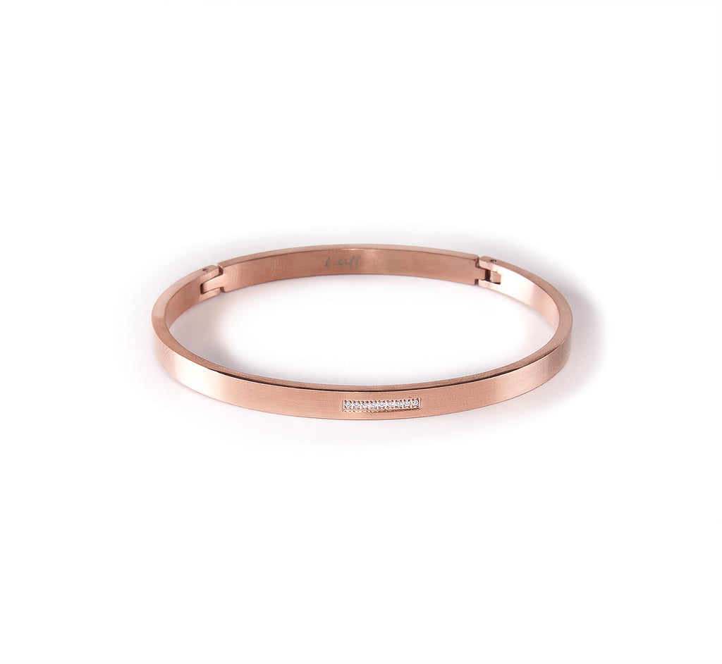 BG005G B.Tiff Gold Pavé Pointe Cable Bangle Bracelet – B.Tiff New