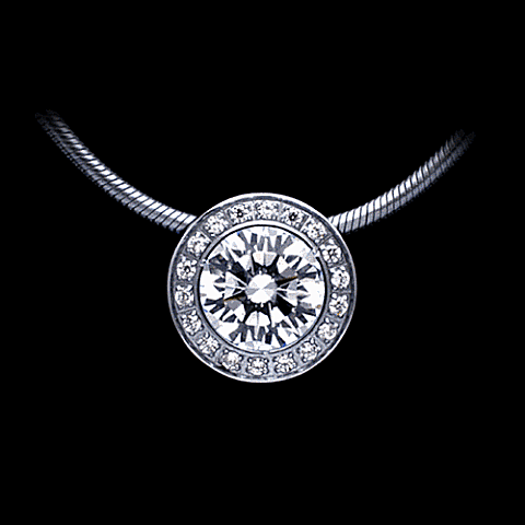 PT125W B.Tiff Aŭreolo 1ct Pendant