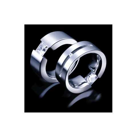 RG094W B.Tiff Tension 1 ct Princess Cut Solitaire Ring