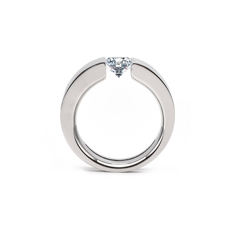 RG094W B.Tiff Tension 1 ct Princess Cut Solitaire Ring