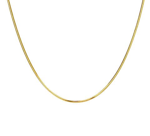 C001G B.Tiff Gold Octagonal Herringbone Chain Necklace