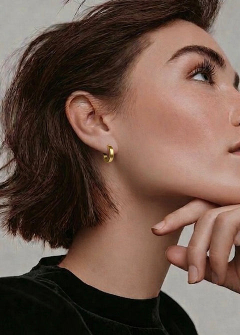 ER300G B.Tiff Gold Hoop Earrings