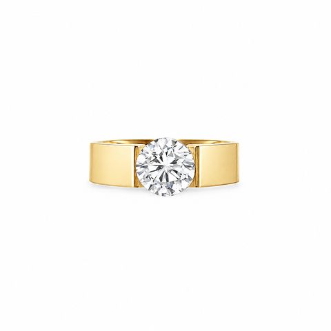 RG093G B.Tiff Gold 2 ct Round Solitaire Engagement Ring