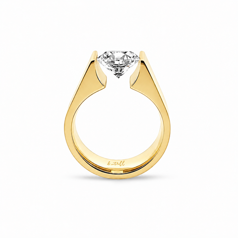 RG093G B.Tiff Gold 2 ct Round Solitaire Engagement Ring