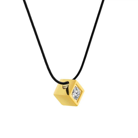 PT301G B.Tiff Gold Cubi Pendant Necklace
