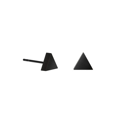 ER003BT B.Tiff Black Triangle Stud Earrings