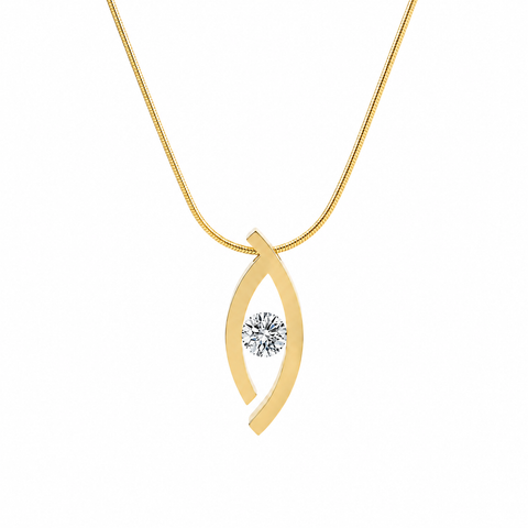 PT128G B.Tiff 18K Gold Plated Deziras Pendant