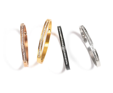 BG333RG B.Tiff Rose Gold Eternity 25 Bangle Bracelet