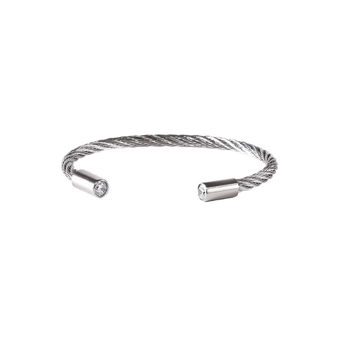 BG002W B.Tiff Classic Cable Bangle Bracelet