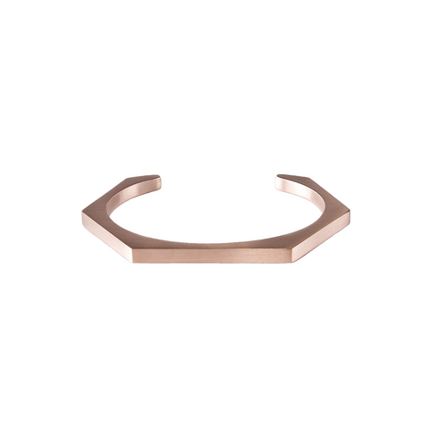 BG007RG B.Tiff Rose Gold Edge Hexagon Bangle Bracelet