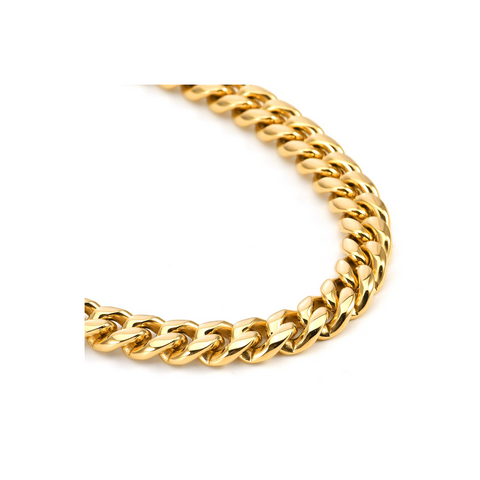 BG810G B.Tiff Gold Pavé Clasp Curb Link Chain Bracelet