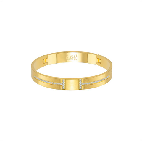 BG107G B.Tiff Pavé Harmony Gold Bangle Bracelet