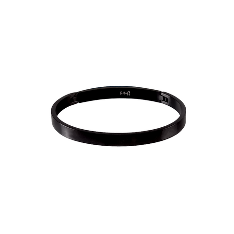 BG300B B.Tiff Simplicity Narrow Black Bangle Bracelet