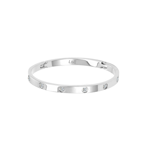 BG308WP B.Tiff High Polish 8-Stone Bangle Bracelet