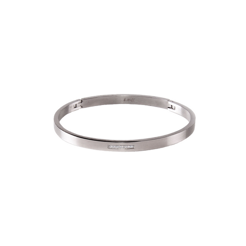 BG309W B.Tiff 9-Stone Pave Bangle Bracelet