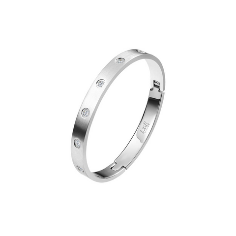 BG808W B.Tiff 8-Stone Bold Bangle Bracelet