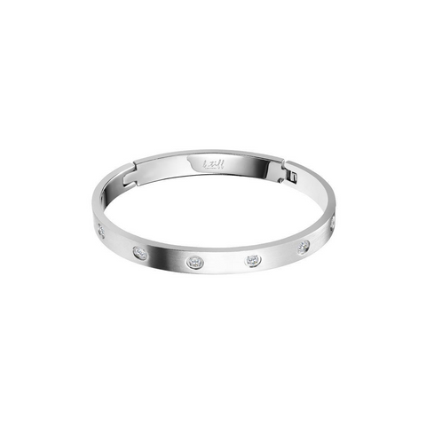 BG808W B.Tiff 8-Stone Bold Bangle Bracelet