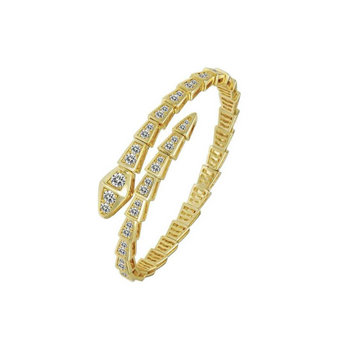 BG880G B.Tiff Gold Pavé Temptation Bangle Bracelet