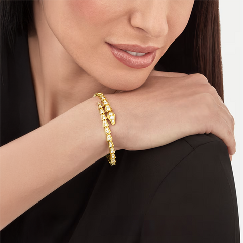 BG880G B.Tiff Gold Pavé Temptation Bangle Bracelet