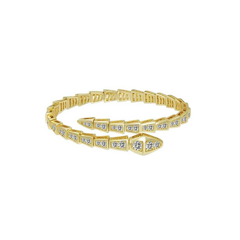 BG880G B.Tiff Gold Pavé Temptation Bangle Bracelet