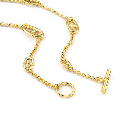 C008G B.Tiff  Gold Garlande Chain Necklace