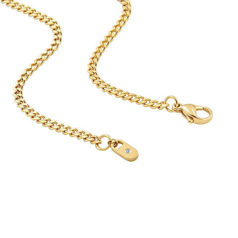 C012G B.Tiff 2mm Gold Curb Link Chain Necklace