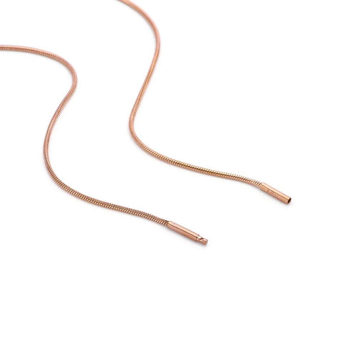 C030RG B.Tiff Thin Rose Gold Plated Coil Chain