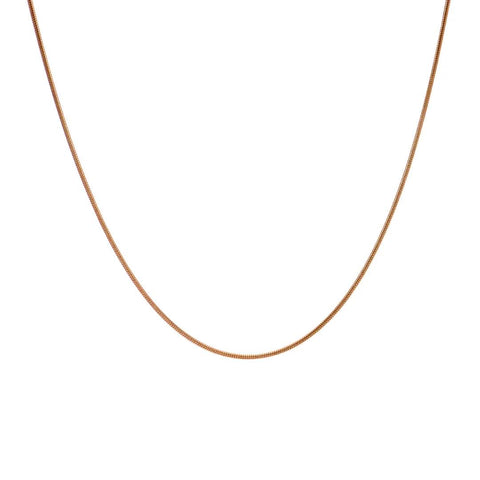 C030RG B.Tiff Thin Rose Gold Plated Coil Chain