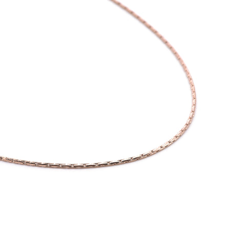 C031RG B.Tiff Diamond Cut Rose Gold Plated Stainless Steel Chain Necklace