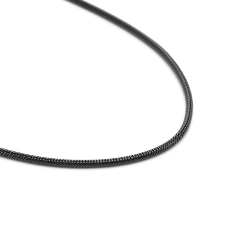 C060B B.Tiff Thick Black Coil Chain
