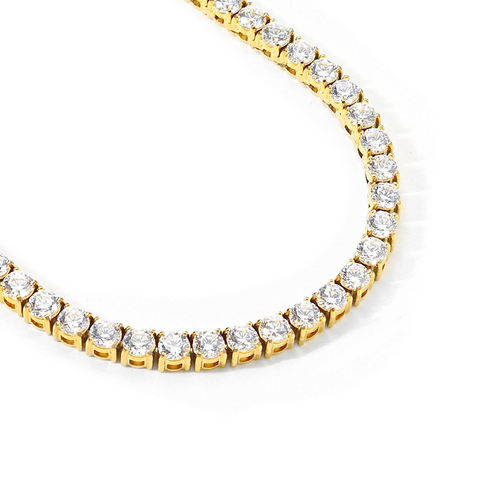 C103G B.Tiff 3mm GoldTennis Necklace