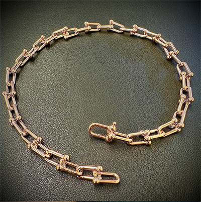 C525RG B.Tiff Rose Gold Cheval Necklace