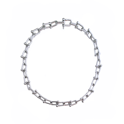 C525W B.Tiff Horseshoe Link Chain Necklace