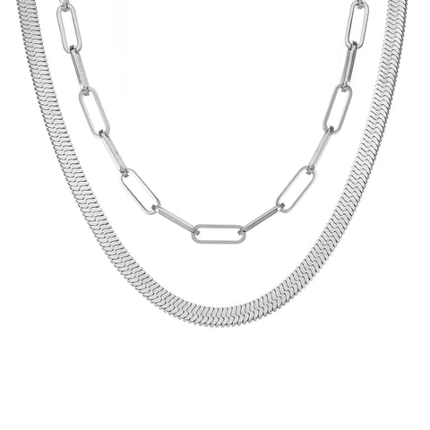 C006W B.Tiff 6mm Herringbone Chain Necklace