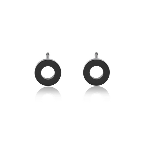 Large open 2025 circle stud earrings