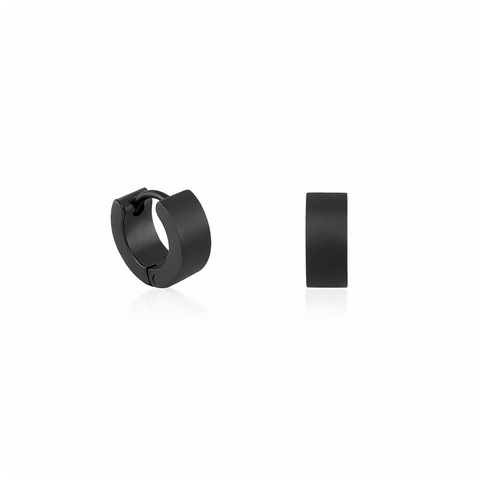 ER010B B.Tiff Black Huggie Earrings