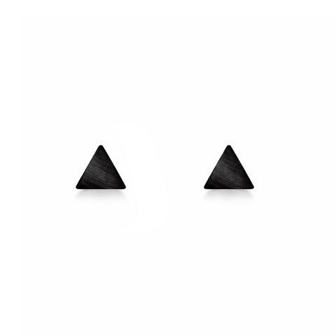 ER003BT B.Tiff Black Triangle Stud Earrings