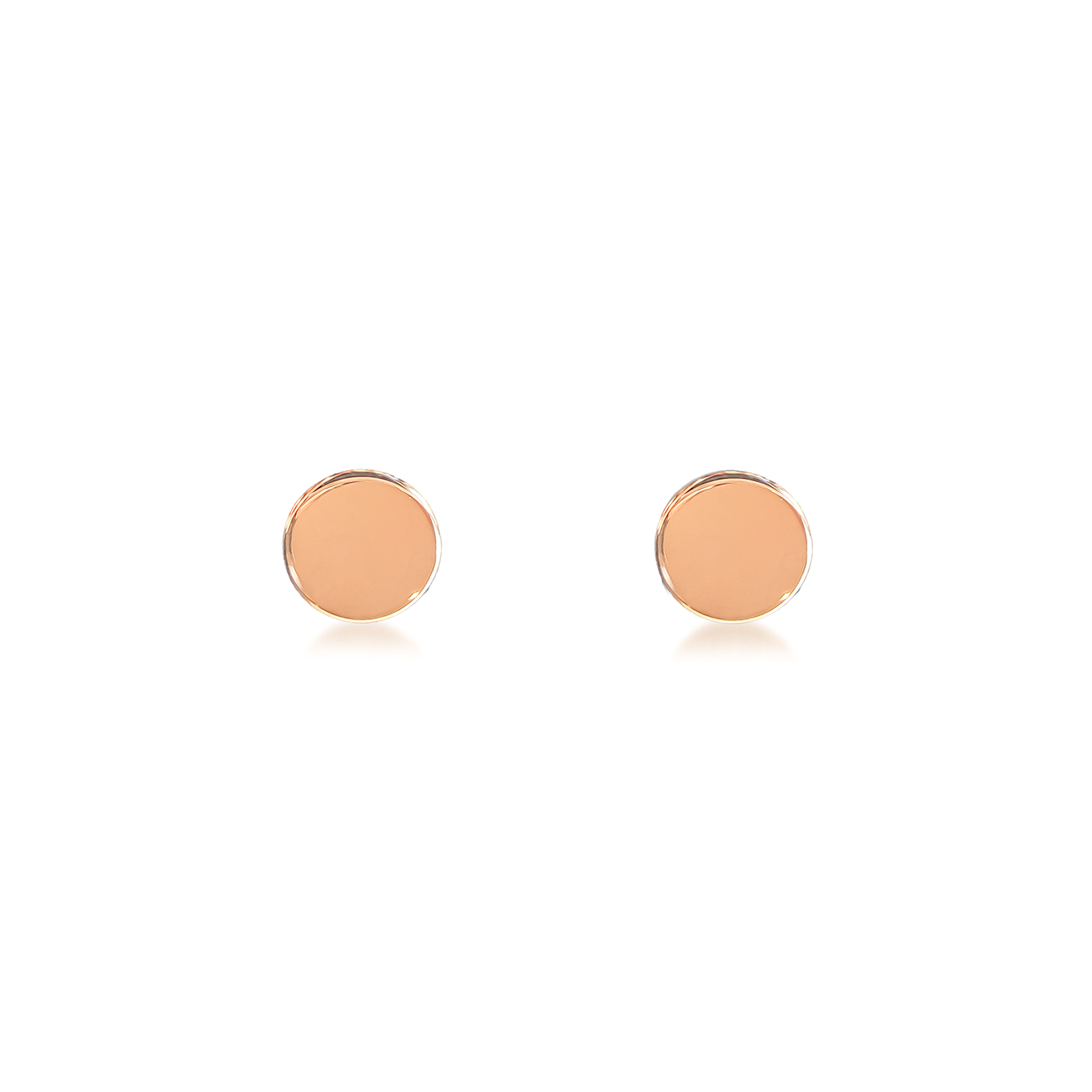 14K Real Gold • 3 mm - 8 mm • Round Ball Polished Earring Studs • Plain  Hollow Gold Ball • With Screw Backing • Baby Kids girl women's •