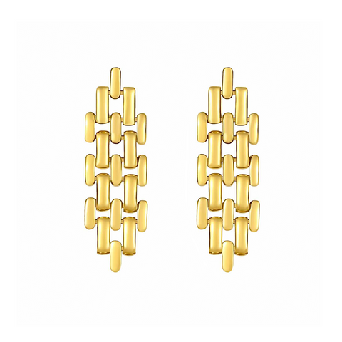 ER004G B.Tiff Gold Ripple Earrings