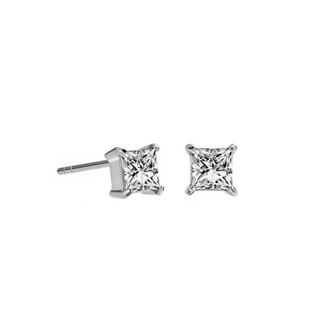ER015W B.Tiff .75 ct Princess Cut Stud Earrings