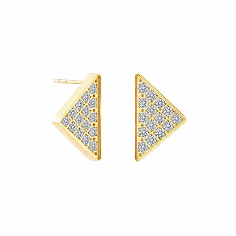 ER113GL B.Tiff Large Gold Pavé Supera Earrings