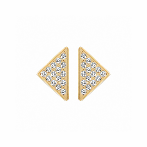 ER113GL B.Tiff Large Gold Pavé Supera Earrings