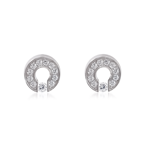 ER118W B.Tiff Pavé Barrel Earrings